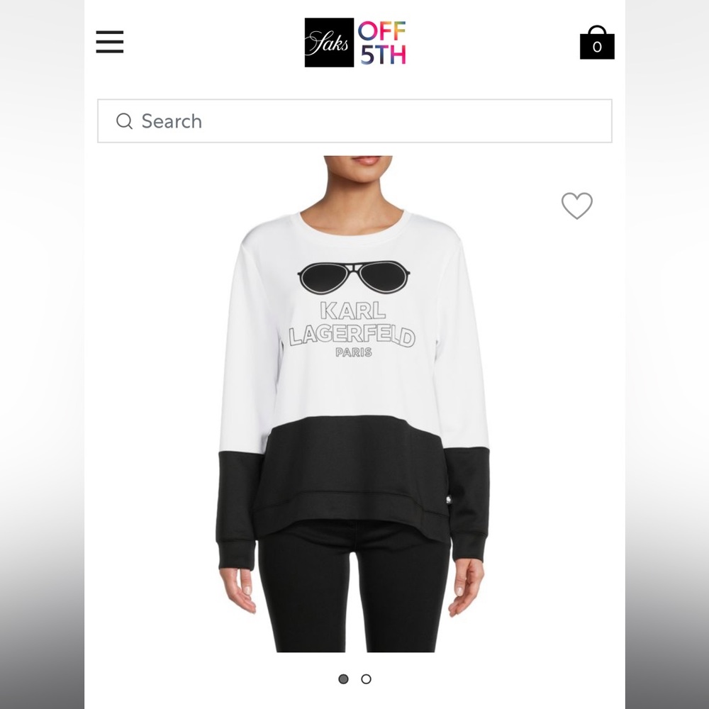 KARL LAGERFELD PARIS
Colorblock Logo Graphic Sweatshirt size L